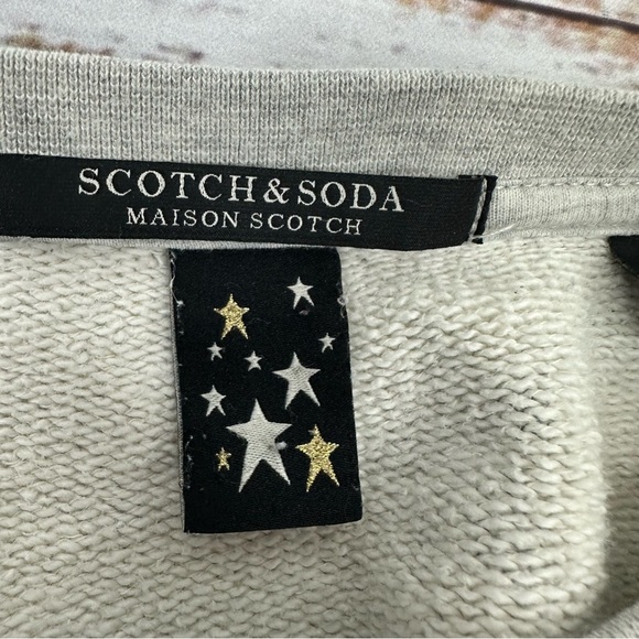 Scotch & Soda Size 2 Medium Gray Stars Sweatshirt - Picture 10 of 15